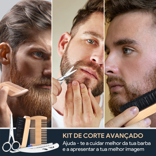 Kit de cuidados com a barba Kaisasa® para homens, ferramentas de higiene, 13 unidades