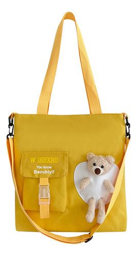 Bolso De Lona Bear Doll Para Mujer, Nuevo Y Bonito