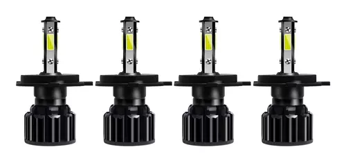 Mega Racer Bombillas LED inalámbricas H4/9003/HB2 – 6500 K luz blanca  diurna, 12 V, 50 W, 12000 lm, chip LED de calidad, impermeable IP68,  paquete de