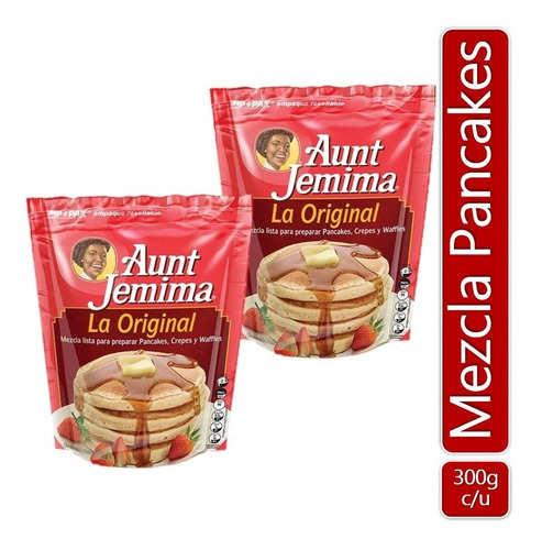 Imagen 1 de 2 de Pancakes Aunt Jemima Original 300g X2 Uds