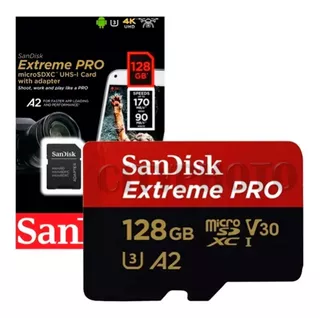 Memoria Gopro Micro Sd Extreme Pro A2 128gb 4k 170mb Sandisk