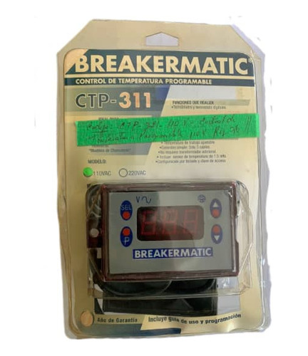 Control De Temperatura Programable  Breakermatic Ctp 311