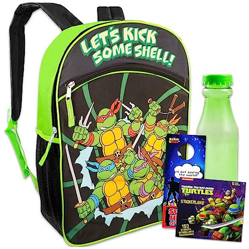 Adolescente Mutante Tortugas Ninja Mochila Conjunto - 2gh8u