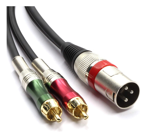 Siyear Cable De Conexión Xlr Macho A 2 Conectores Rca De F.