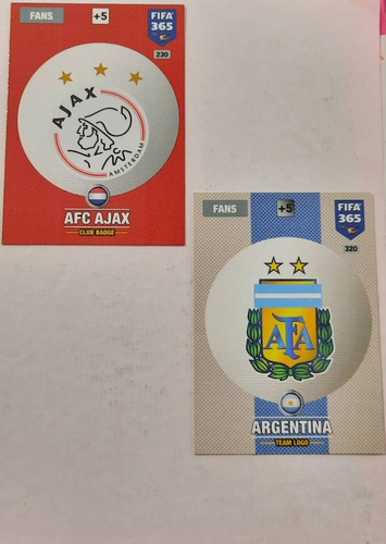 Lote X 6 Cartas Fifa 365 Adrenalyn 2017 Solo Escudos