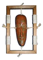 Comprar Máscara Africana De Barro En Marco De Madera \u002F Hecho En Mex