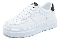 Comprar Zapatos Blancos Casuales De Moda Con Suela Gruesa Para Mujer