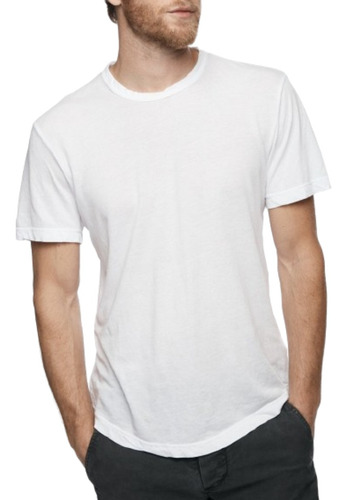 Camiseta Blanca Cuello Redondo Algodón Calidad 180 Gms