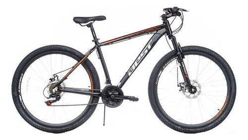 Mountain bike Best Otis R29 L 21v frenos de disco mecánico cambios Sun Run QD35 y Shimano Tourney TZ500 color negro/rojo con pie de apoyo