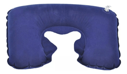 Cuello Viaje Almohada Soft Cervical Nuquero Color Azul Azul