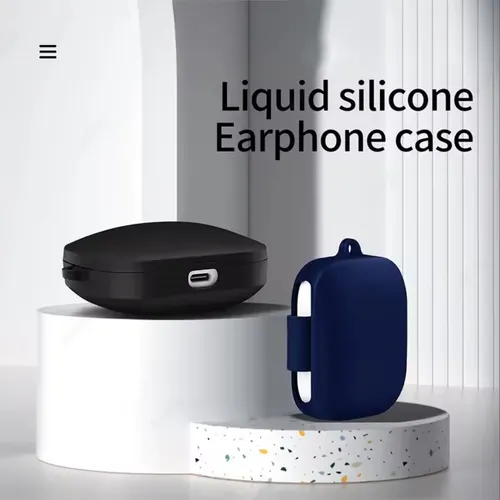 Funda Estuche En Silicona Antideslizante Para Huawei Freebuds 6i / 5i Con Gancho De Seguridad