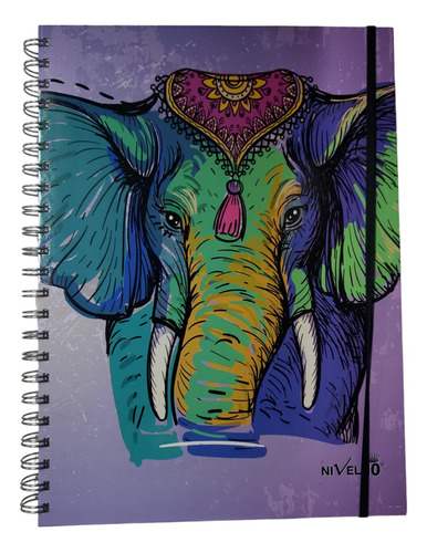 Cuaderno Tapa Dura A4 Nivel 10 Elefante 120 Hojas Rayadas