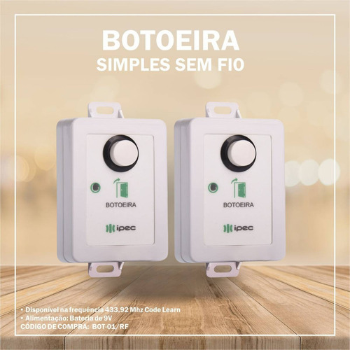 Kit Fechadura Eletroímã M60 Fonte F200 2 Botoeira Sem Fio