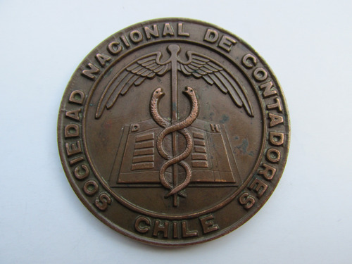 Antigua Medalla Sociedad Nacional Contadores Chile Año 1957 (Usado)