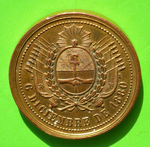 Antigua Medalla Bs As Capital De La Republica Argentina 1880