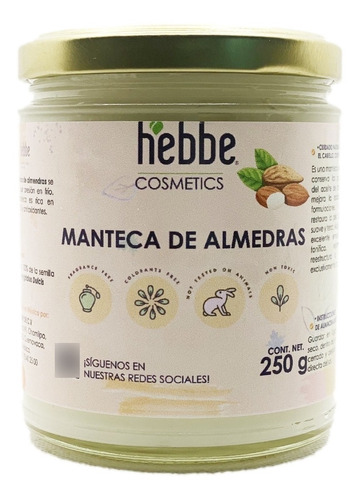 Manteca De Almendras Dulces 250 Gramos Extra-hidratante