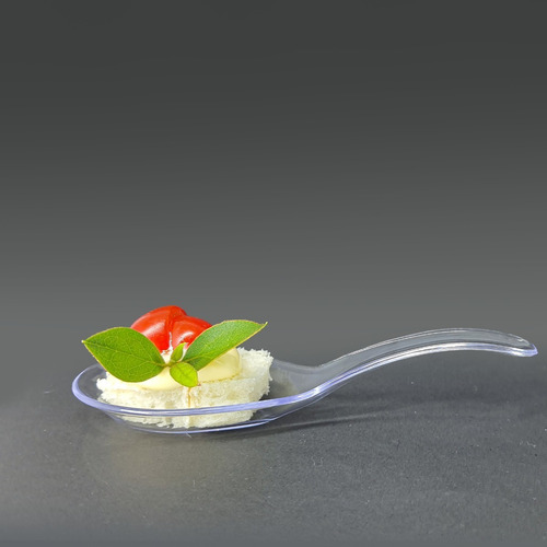 Colher P/ Finger Food Canapé Comida Acrílico C/ 40 Unidades Cor Do Cabo Transparente