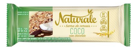 Barra De Cereal De Coco Com Chocolate Com 24 Unidades De 22g