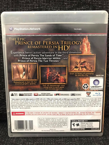 Jogo Prince Of Persia Trilogy Hd Ps3 #frete Grátis#