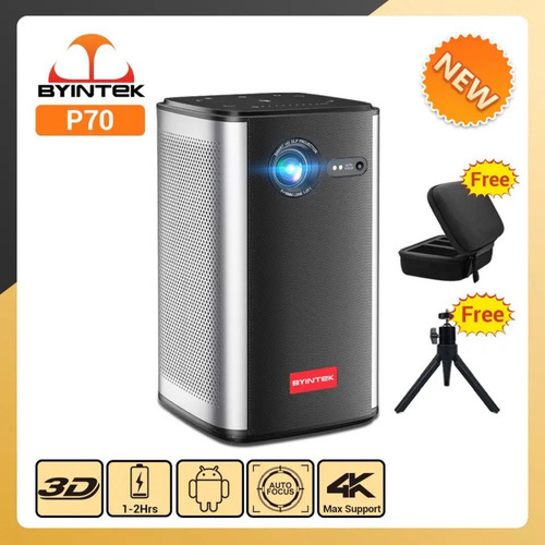 Projetor Byintek P70 3d Smart Android Bateria Wifi Mini 4k