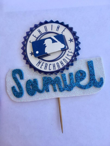 Toppers Diseños Béisbol Para Tortas Y Cupcake Pack De 6