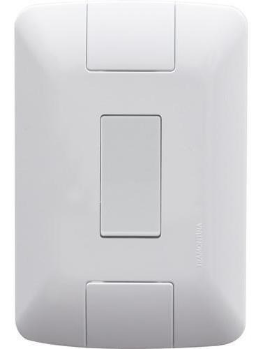 1 Interruptor Simples+placa Branca 6a 250v Aria Kit 05pcs