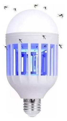 Ampolleta Led 2 En 1, 12w Mata Moscas Mosquitos Polillas