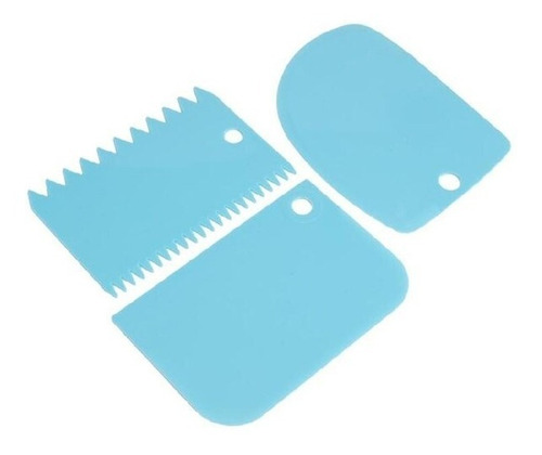 Set X 3 Cornet Espatula Rasqueta Plastica Marcador De Tortas