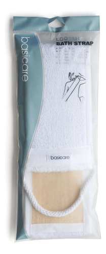 Correa De Baño De Loofah Limpieza Profunda Blanca Basicare