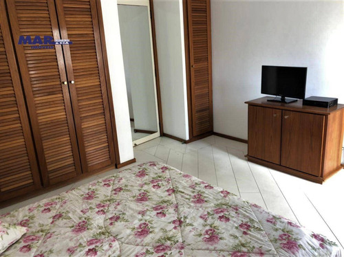 Imagem 10 de 26 de Apartamento À Venda No Guarujá, Na Praia Das Pitangueiras, Calçadão, Vista Mar, 02 Vagas De Garagem. - Ap11309