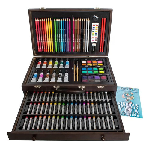 Set De Arte Art 101 Estuche De Pinturas Caja D Madera 132pzs