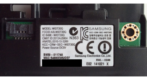 Botonera Sensor Wi-fi Samsung Bn61-09986a Un55h6300afxzath01 (Usado)