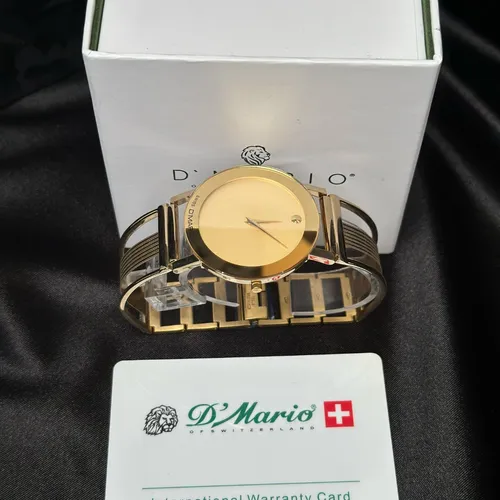 Reloj D'mario Hombre Ze1150 Pulso Esqueleto Dorado