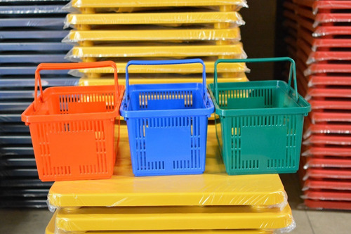 Cesta Para Mercado Con Asa Plástica