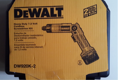 Destornillador Inalambrico Dewalt 7.2v Con Estuche Nuevo