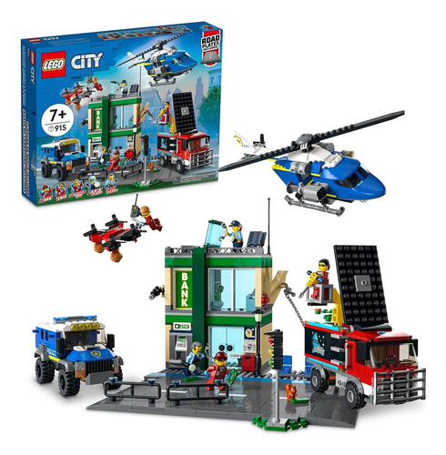 Lego City Police Chase At The Bank Set De Juguetes De Constr