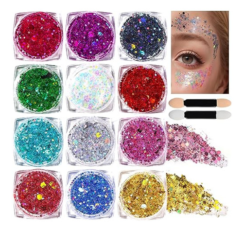 Pintura Para Cara  Teenitor Body Glitter Face Glitter Makeup