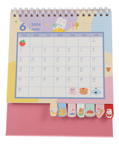 Calendario De Sobremesa Con Dibujos Animados, Calendario De