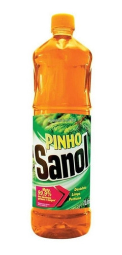 Desinfetante Pinho Sanol 1 L Original Bactericida Limpeza