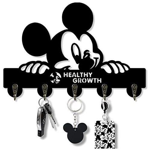 Mick Cartoon Mouse 5 Hook Wall Mounted Key Holder Rack ...