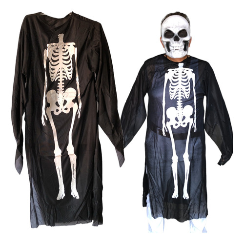 Disfraz Noche Celebración Halloween Esqueleto Traje Hora Loca Mnr