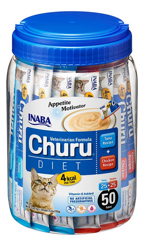 Inaba Cat Snack Churu Vet Diet 50p - Tuna & Chicken