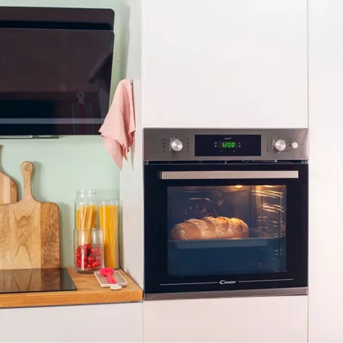 Horno De Empotrar Candy Fcts896x Wifi 70 Lt Vapor Añadido Color Gris