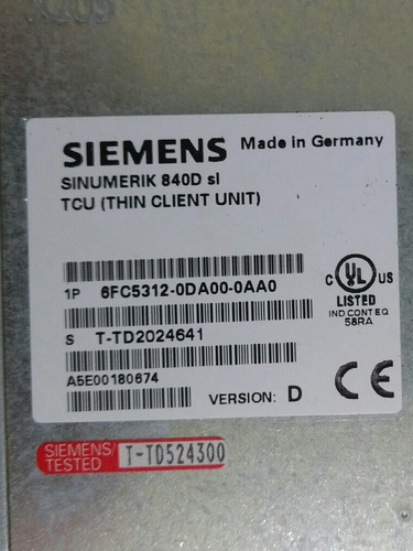Monitor Siemens 6fc5312-0da00-0aa0, 6fc5203-0af02-0aa1 (Usado)