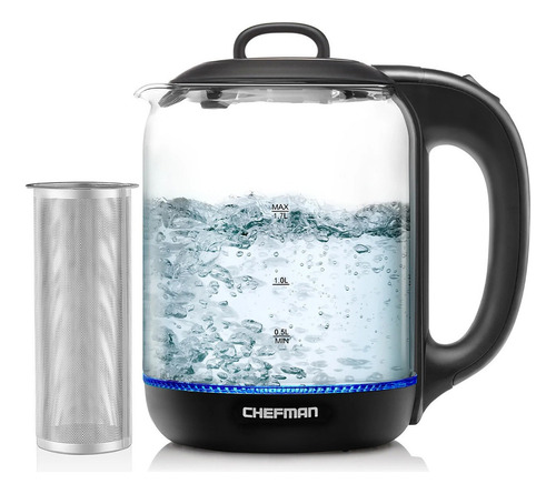 Chefman Hervidor De Agua Eléctrica Rj11-17-gm-ti 1.7 L Negro