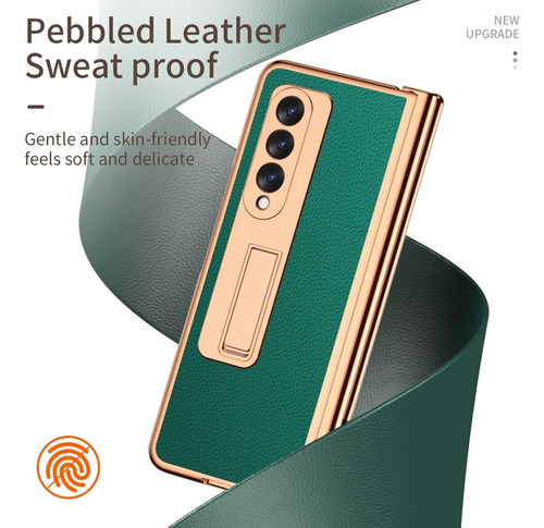 Compatible Carcasa Con Bisagras De Pu Con Textura De Litchi For Samsun
