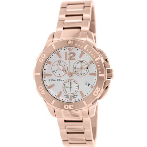 Reloj Nautica Para Mujer Bfd 101 N24530m Oro Rosa Acero