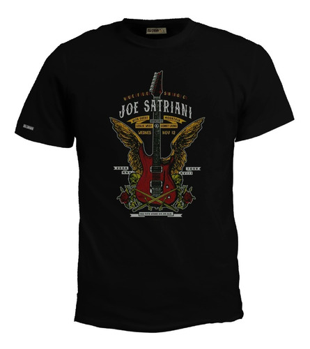 Camiseta Guitarra Con Alas Joe Satriani Guitarrista Rock Bto