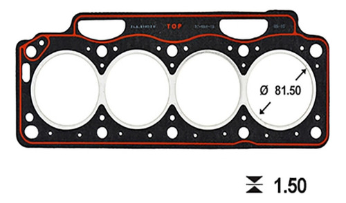 Junta Tapa De Cilindros  Renault 19 1.7 Motor F2n Chamade