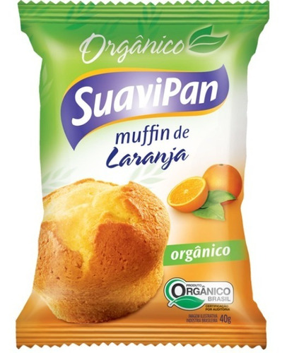 Muffin Orgânico Sabor Laranja Suavipan 40g.